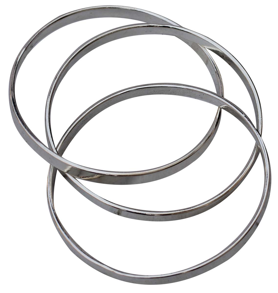 Wholesale Bracelets & Bangles – Set of 3 Bangles – Cast in Brass – Nickel Plated - Unique Fashionable Jewelry Collection for Women/Teens